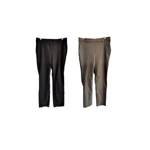 Rafaella Women's Size 14 High Rise Black Casual Dress Pants Black/ Black & Gray